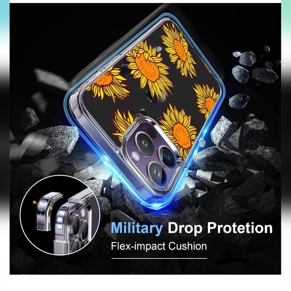 Iphone 14 Pro Max Case Cute Sunflower Makeup Mirror Cover- new in package - Picture 2 of 4
